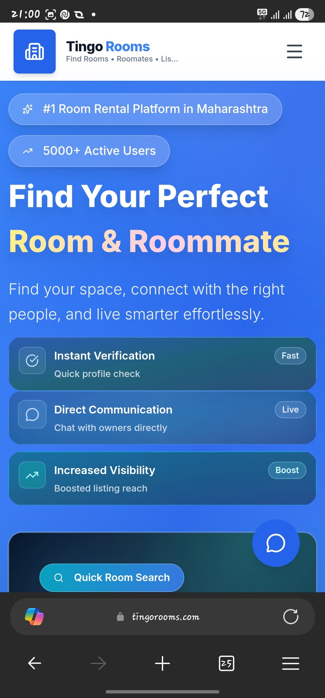 Room Listing Portal