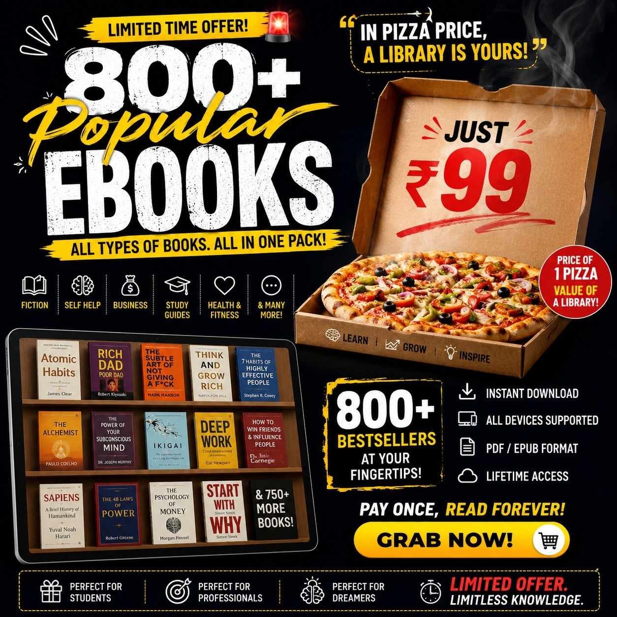 📚 800+ Bestselling eBooks for Just ₹99